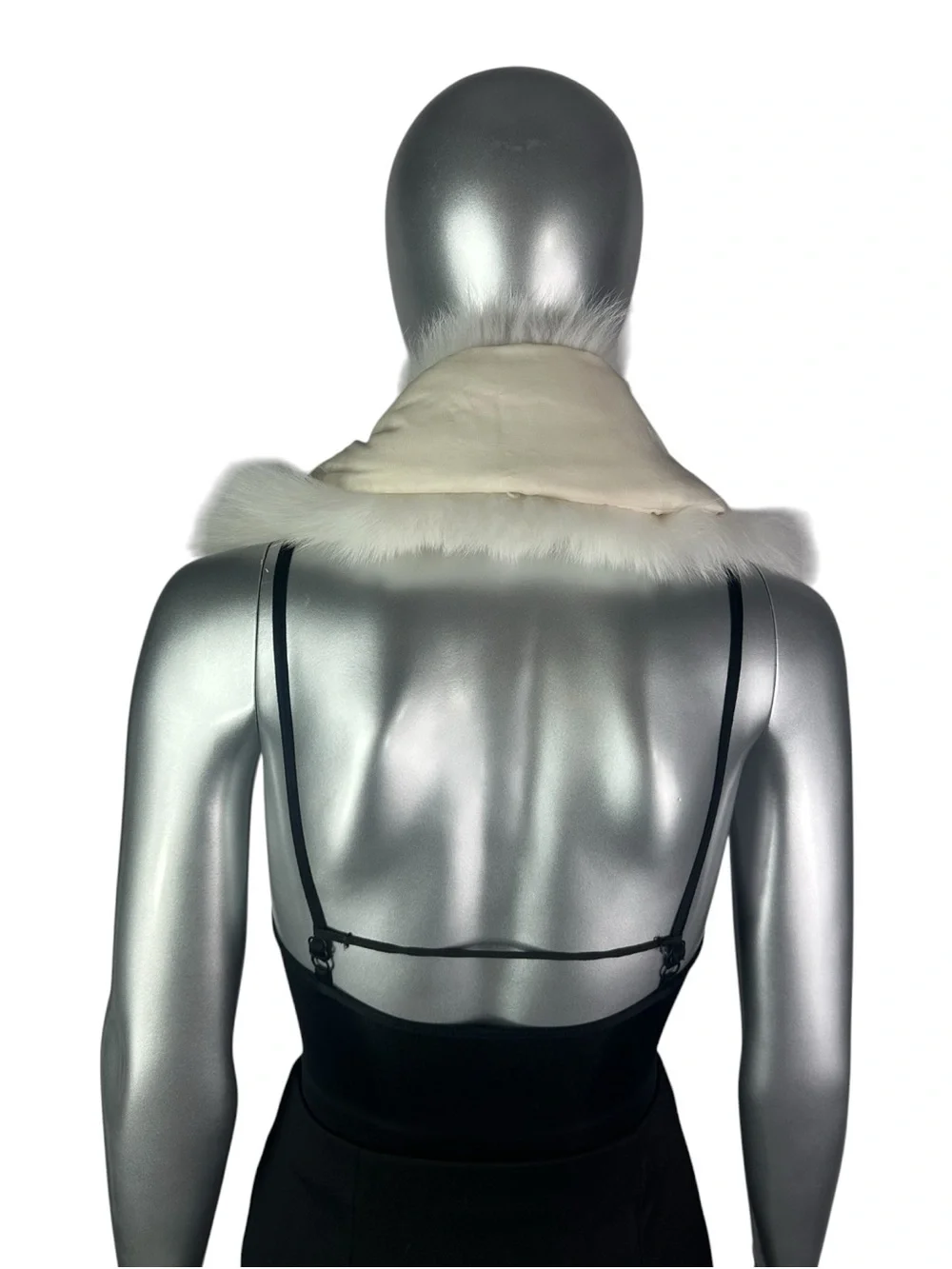 White FOX Shawl Collar, 42” L, Certified Vintage Fur